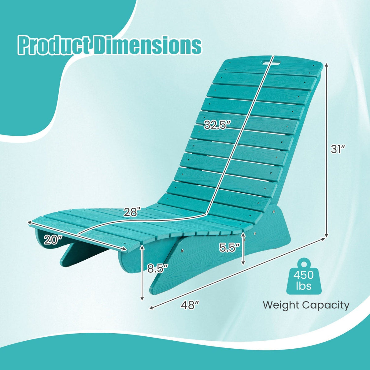 In-Pool Lounge Chair with Contoured Ergonomic Design 20