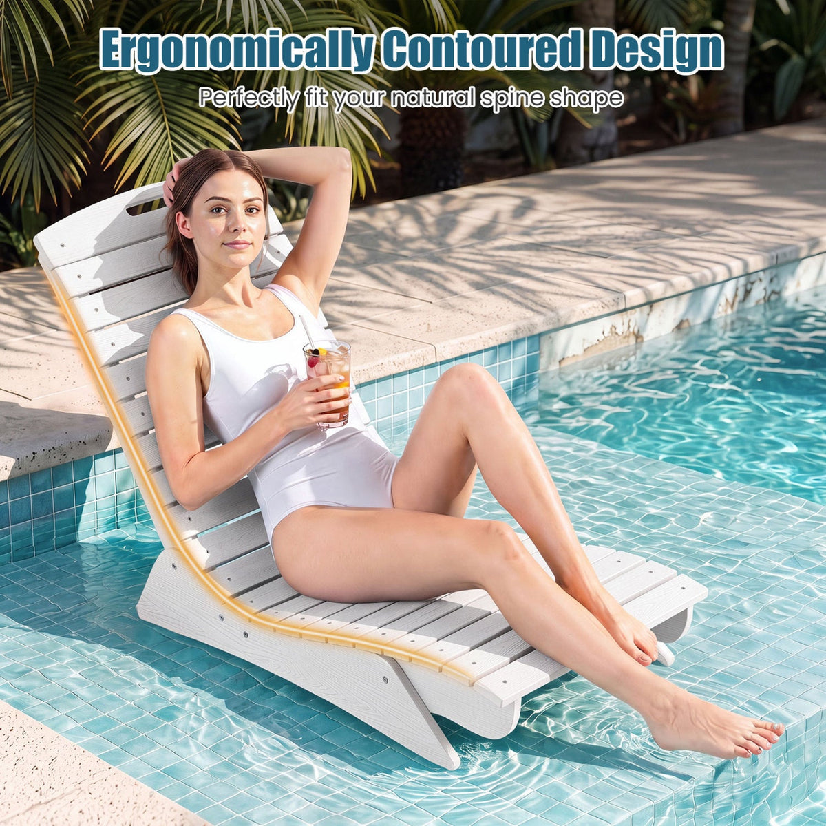 In-Pool Lounge Chair with Contoured Ergonomic Design 29