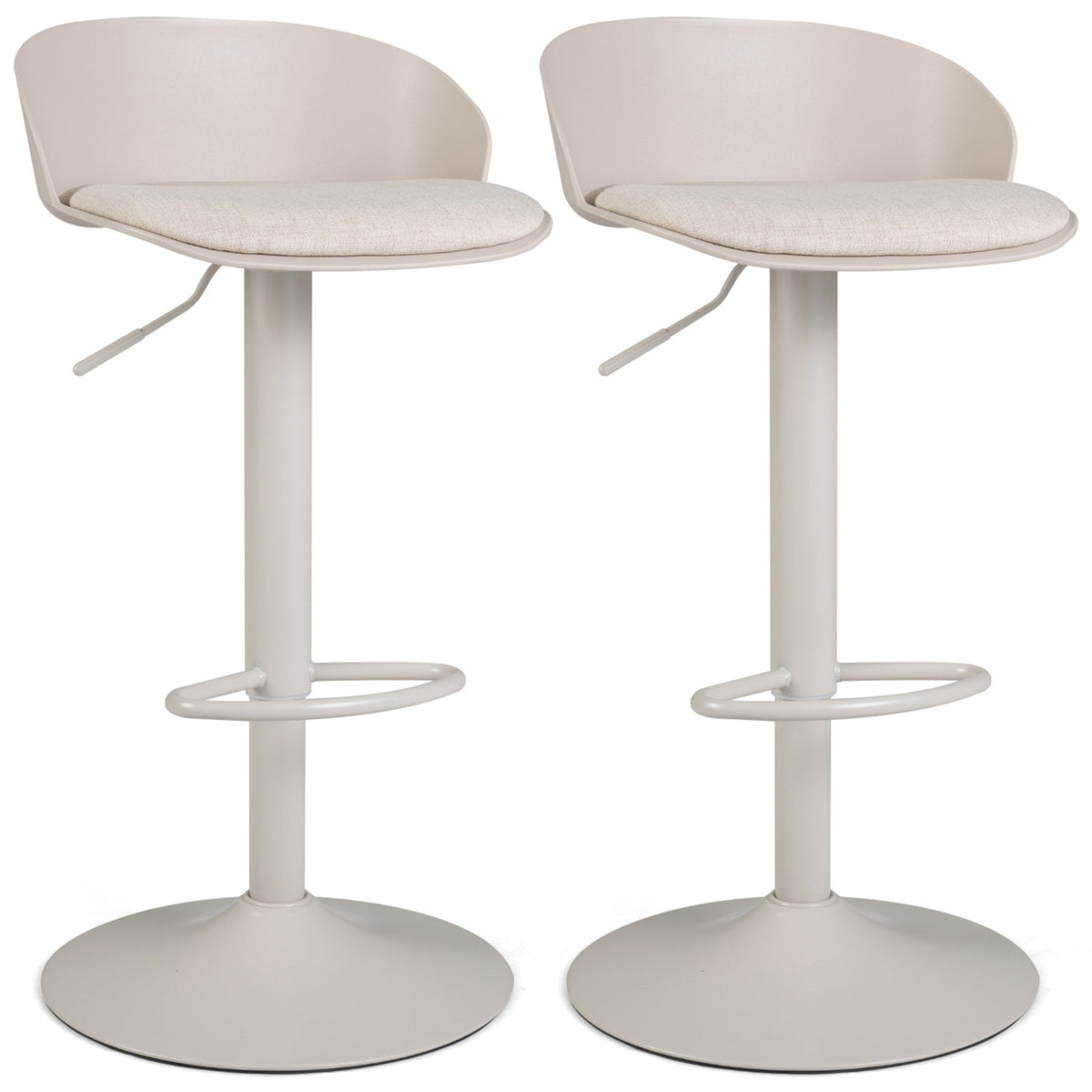 Adjustable Swivel Bar Stools Set of 2 with Back & Footrest 3