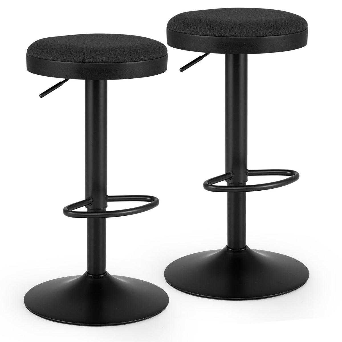 Adjustable Bar Stools Set of 2 with Padded Seat 3