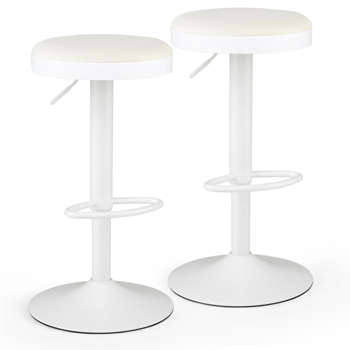 Adjustable Bar Stools Set of 2 with Padded Seat 11