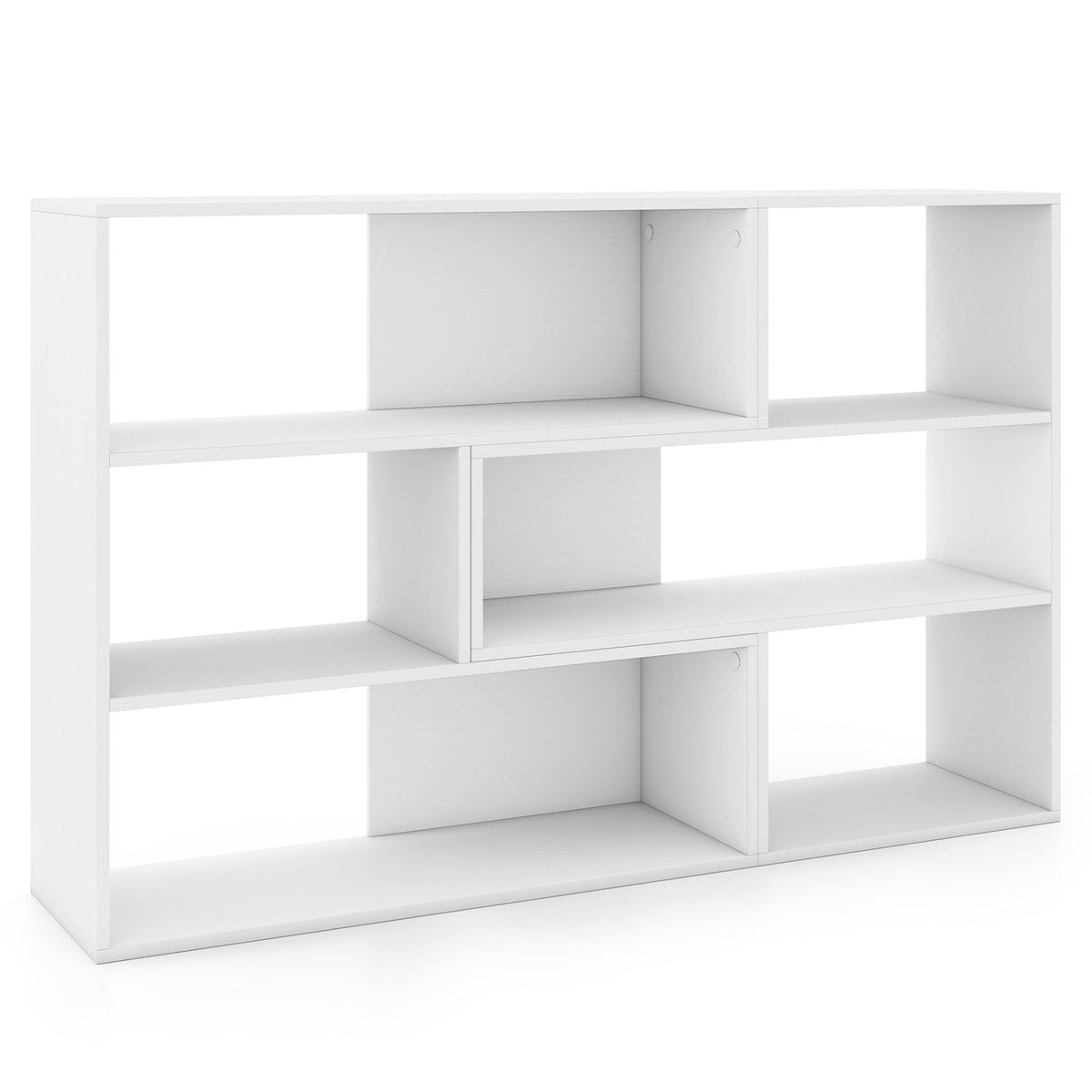 Geometric Bookshelf Set with 3 Open Shelves and Anti-Tip 4