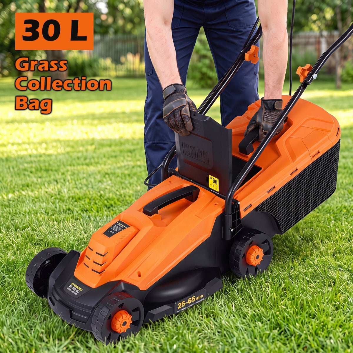 13-Inch Corded Electric Lawn Mower with 3-Position Height Adjustment 7