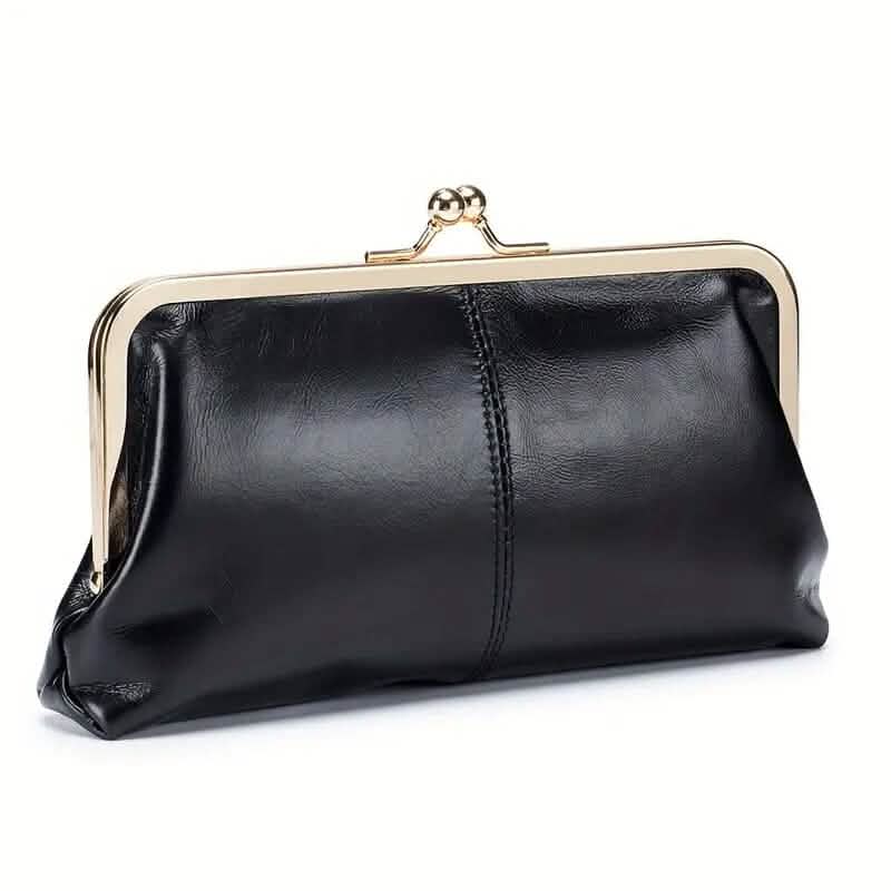 Vintage Chic Leather Clutch Lady Purse 1