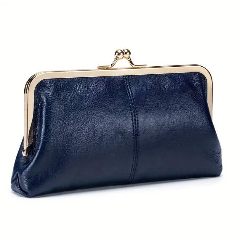 Vintage Chic Leather Clutch Lady Purse 2