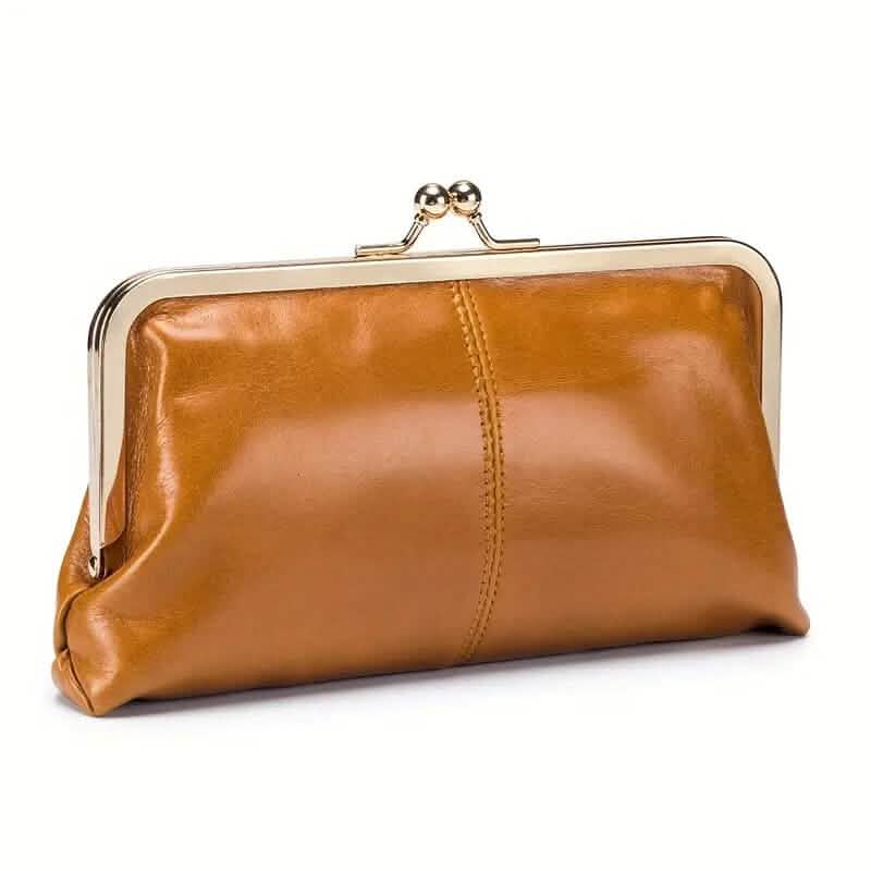 Vintage Chic Leather Clutch Lady Purse 3
