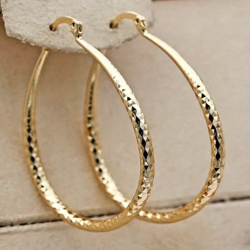 Vintage Pattern Large Hoop Earrings 2