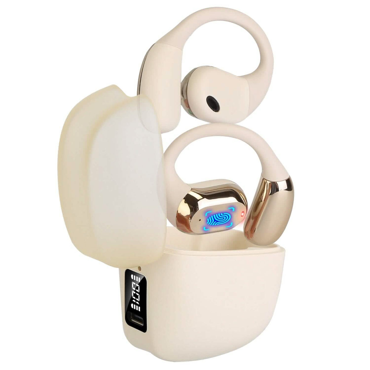 Wireless V5.4 Open Ear Earbuds with Earhook LED Display Charging Case 3