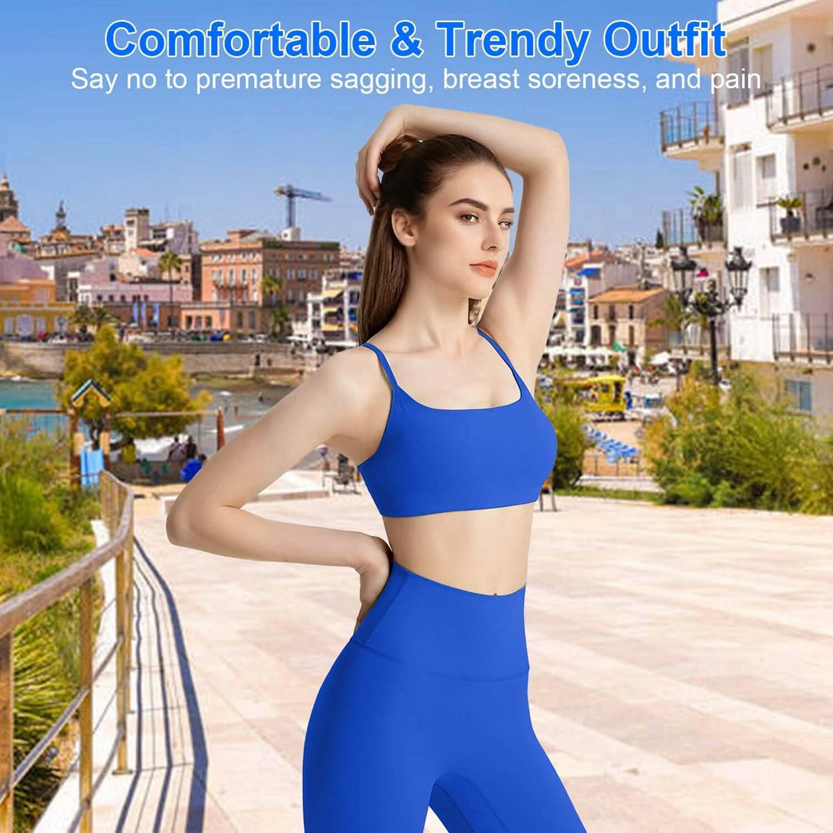 Women Cross Back Sport Bras Padded with Removable Pads Thin Straps 8