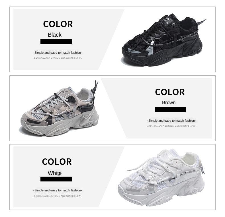 Women Fashion Sneakers Casual Leather Sports Shoes Sneakers Comfortable Walking Footwear Fashion New Lightweight Casual Thick Sneakers 25