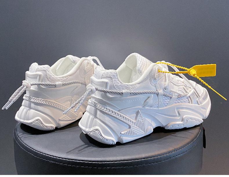 Women Fashion Sneakers Casual Leather Sports Shoes Sneakers Comfortable Walking Footwear Fashion New Lightweight Casual Thick Sneakers 11