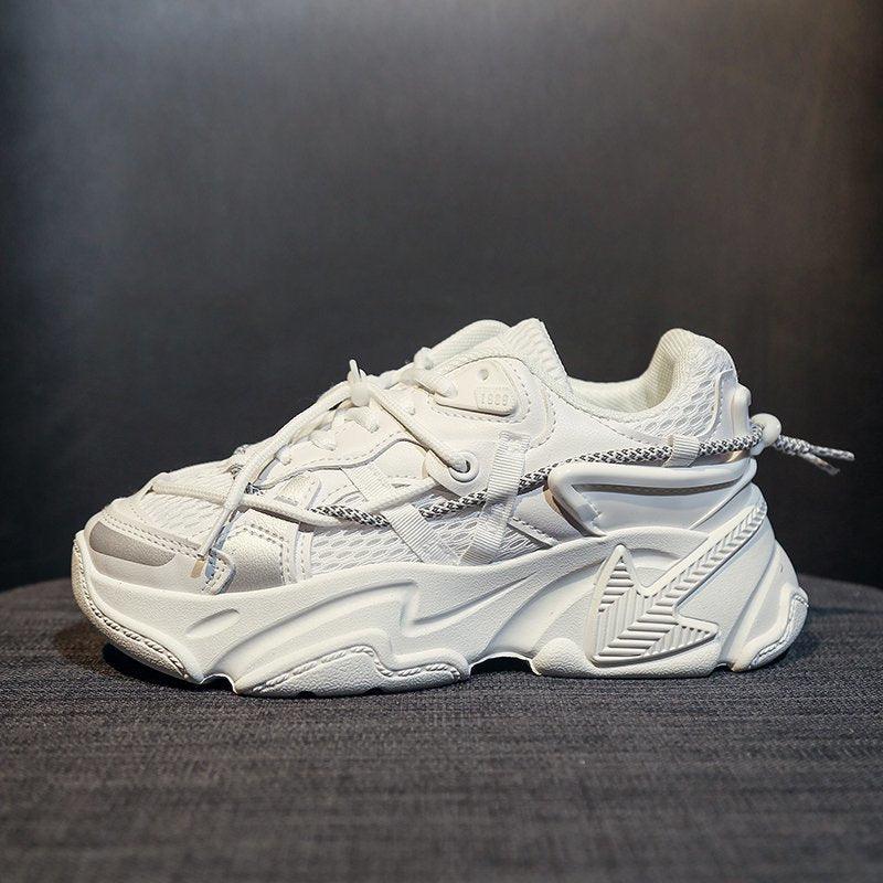 Women Fashion Sneakers Casual Leather Sports Shoes Sneakers Comfortable Walking Footwear Fashion New Lightweight Casual Thick Sneakers 1