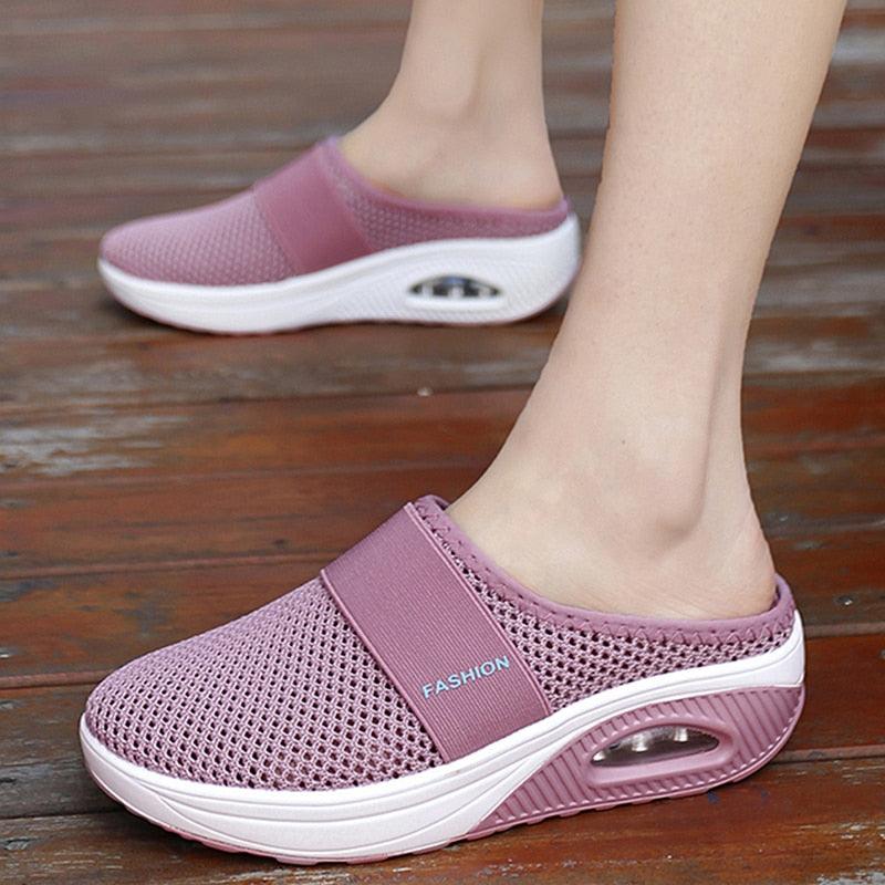 Women Sandals Fashion Platform Shoes Comfy Clogs Breathable Slippers Mesh Lightweight Footwear Air Cushion Platform Mesh Sneaker Sandals For Female Lightweight Beach Shoes 1