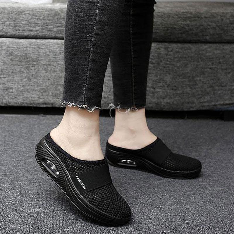 Women Sandals Fashion Platform Shoes Comfy Clogs Breathable Slippers Mesh Lightweight Footwear Air Cushion Platform Mesh Sneaker Sandals For Female Lightweight Beach Shoes 11