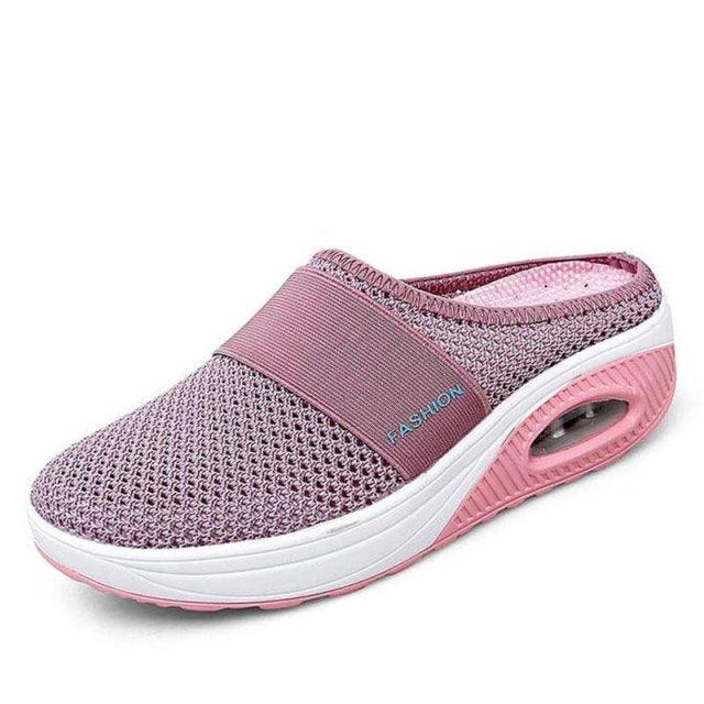 Women Sandals Fashion Platform Shoes Comfy Clogs Breathable Slippers Mesh Lightweight Footwear Air Cushion Platform Mesh Sneaker Sandals For Female Lightweight Beach Shoes 9
