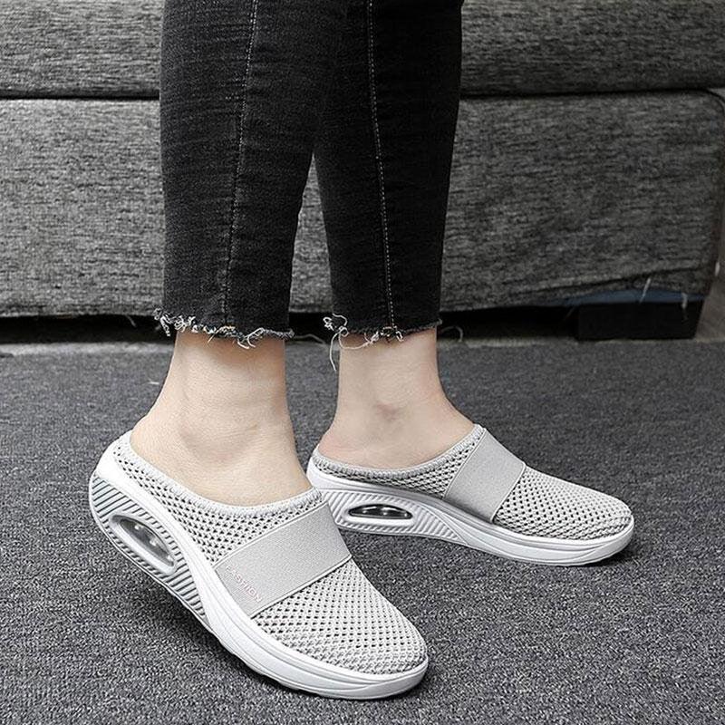 Women Sandals Fashion Platform Shoes Comfy Clogs Breathable Slippers Mesh Lightweight Footwear Air Cushion Platform Mesh Sneaker Sandals For Female Lightweight Beach Shoes 20