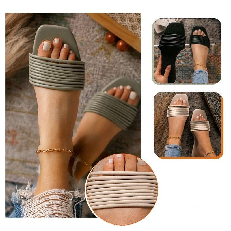 Women Sandals Summer Hollow Out Shoes Open Toe Beach Flats Ladies Footwear Strappy Flat Sandals Adjustable Casual Sandal With Open Toe Slingback Elegant Sandals 15