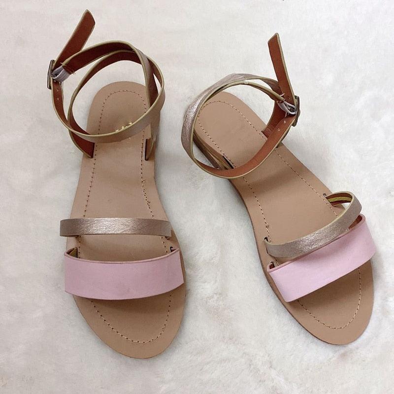 Women Sandals Summer Hollow Out Shoes Open Toe Beach Flats Ladies Footwear Strappy Flat Sandals Adjustable Casual Sandal With Open Toe Slingback Elegant Sandals 12
