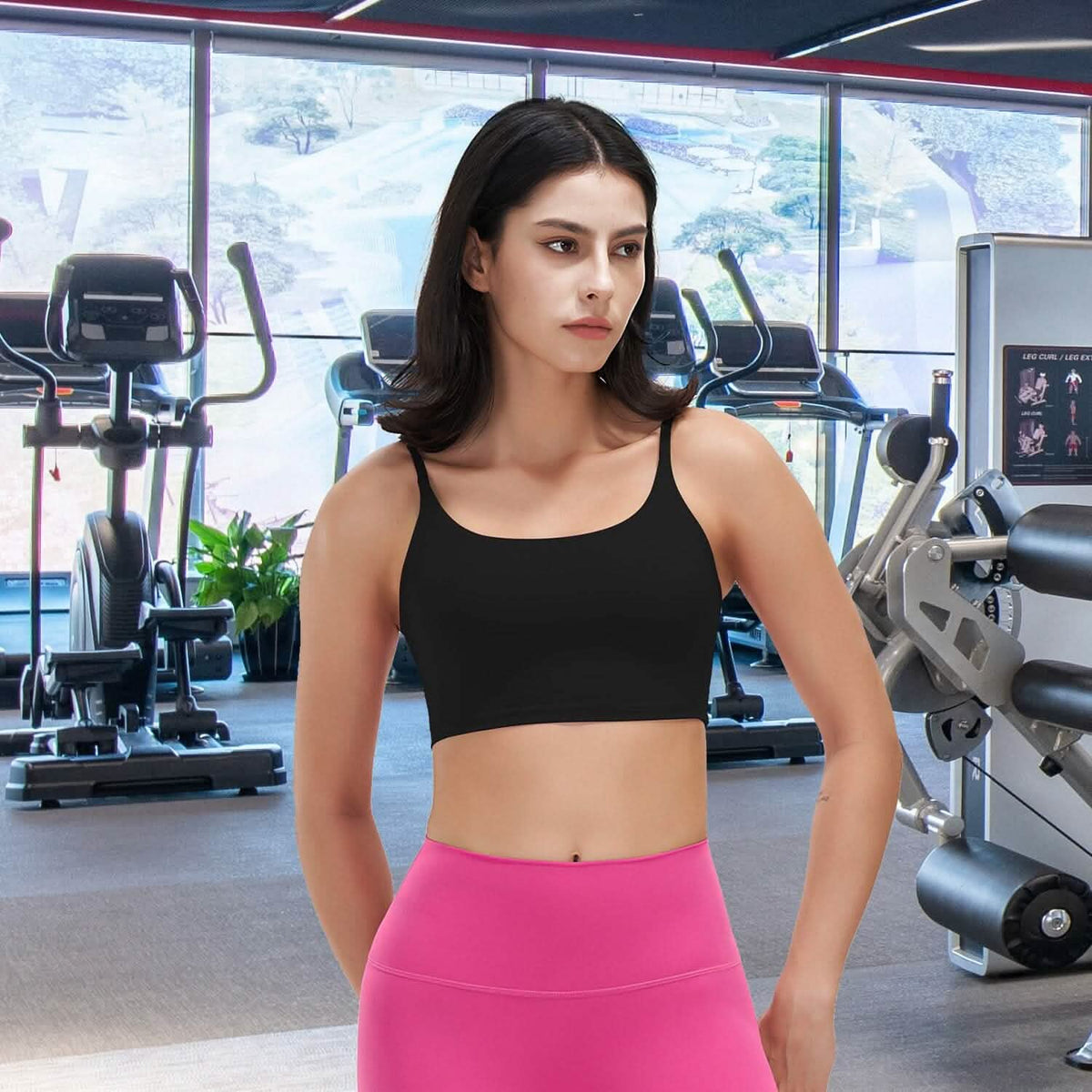 Women Strap Sport Bras Padded Strappy Tank Tops 14