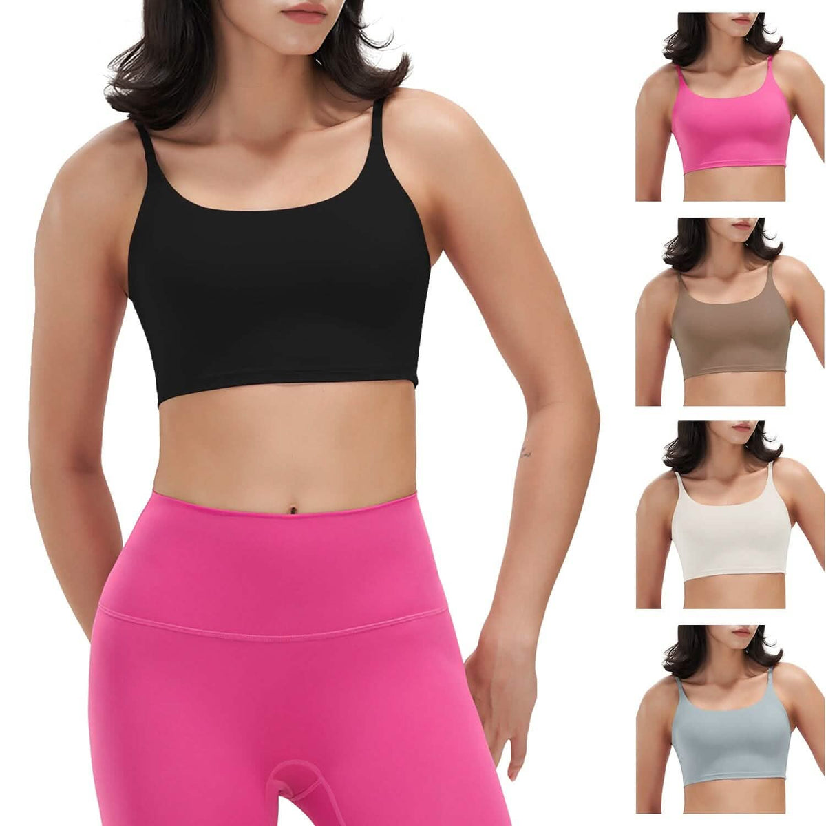 Women Strap Sport Bras Padded Strappy Tank Tops 1
