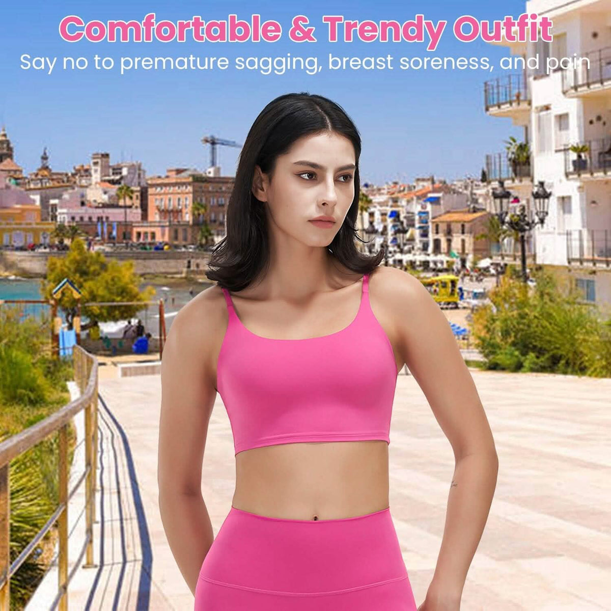 Women Strap Sport Bras Padded Strappy Tank Tops 10