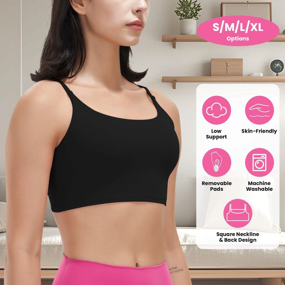 Women Strap Sport Bras Padded Strappy Tank Tops 9