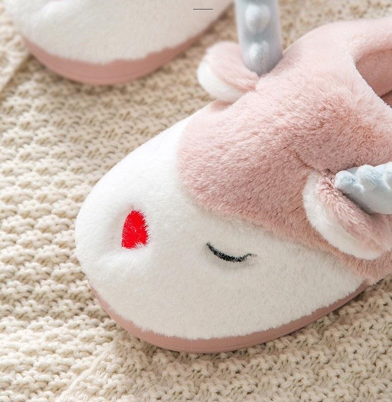 Women Winter Home Slippers Deer Elk Non-slip Soft Warm House Shoes Mens GIrs Indoor Bedroom Couples Floor Footwear Fuzzy House Slippers For Women Durable Furry Bedroom Slipper Lightweight And Non-Slip 8