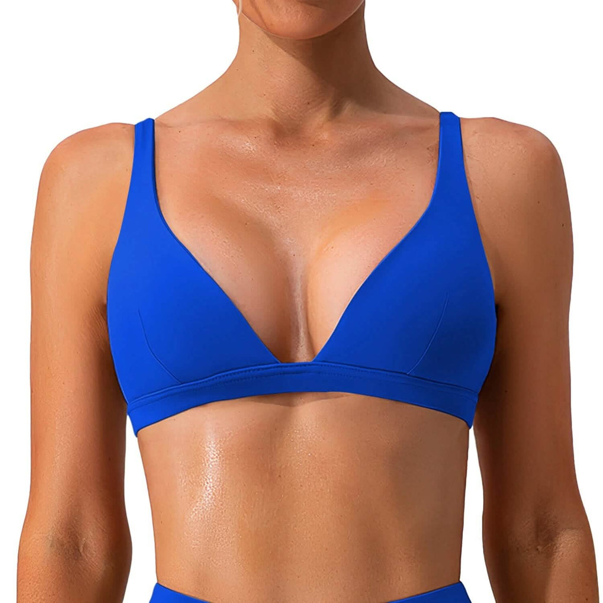 Women's Deep V-Neck U-Shaped Back Sports Bra 5