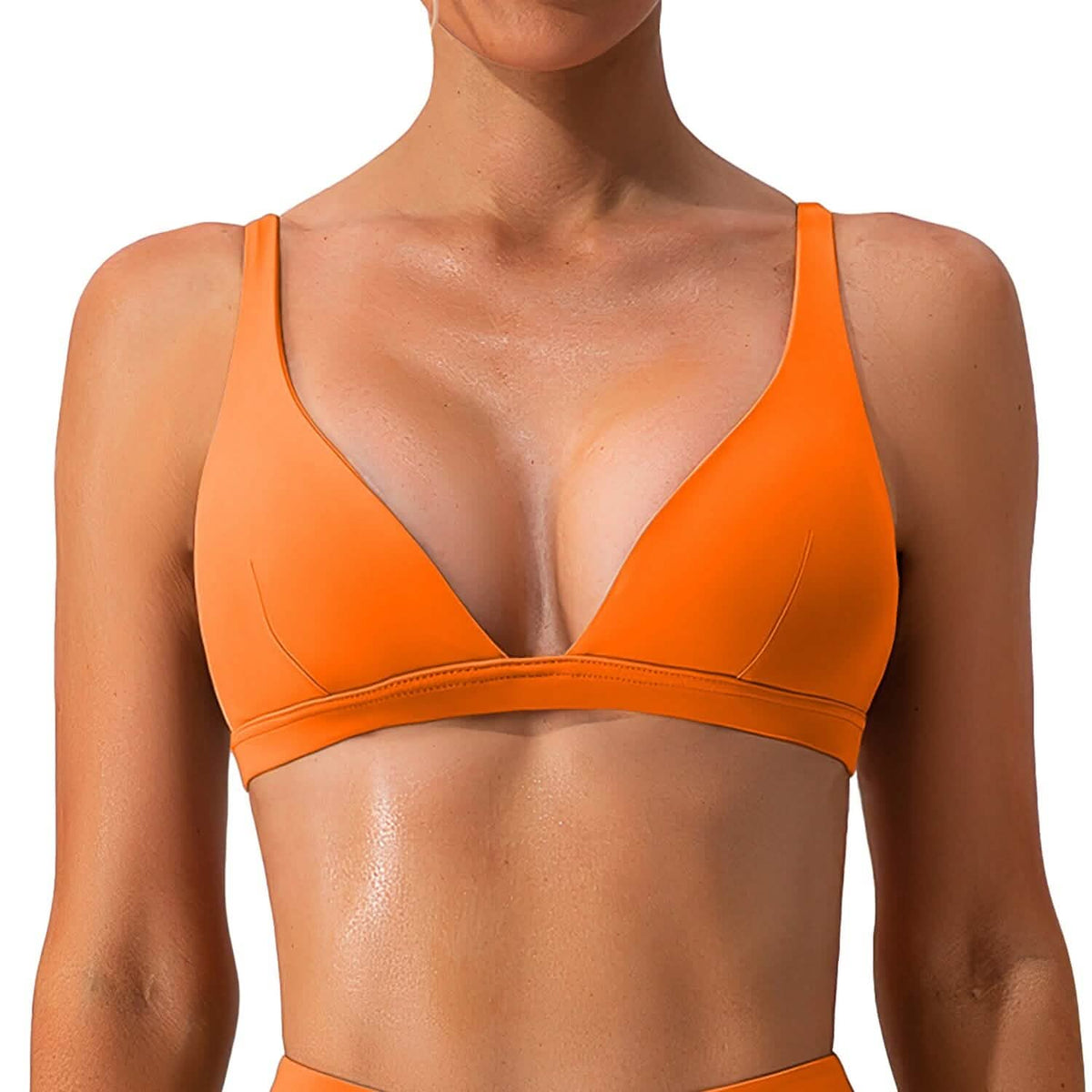 Women's Deep V-Neck U-Shaped Back Sports Bra 7