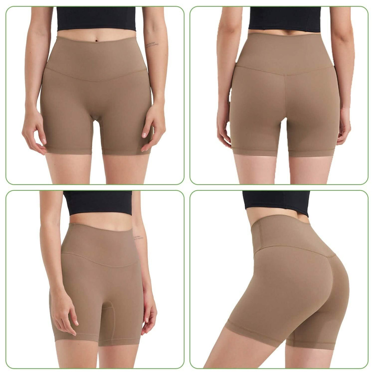 Women's High Waist Biker Shorts 8