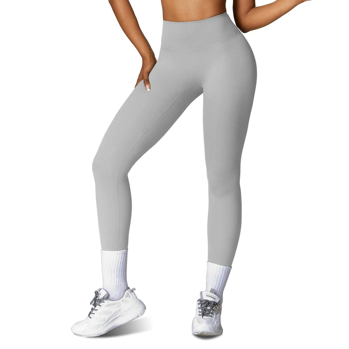 Women's High Waist Workout Leggings Tummy Control Compression with 25" Inseam No Front Seam 6