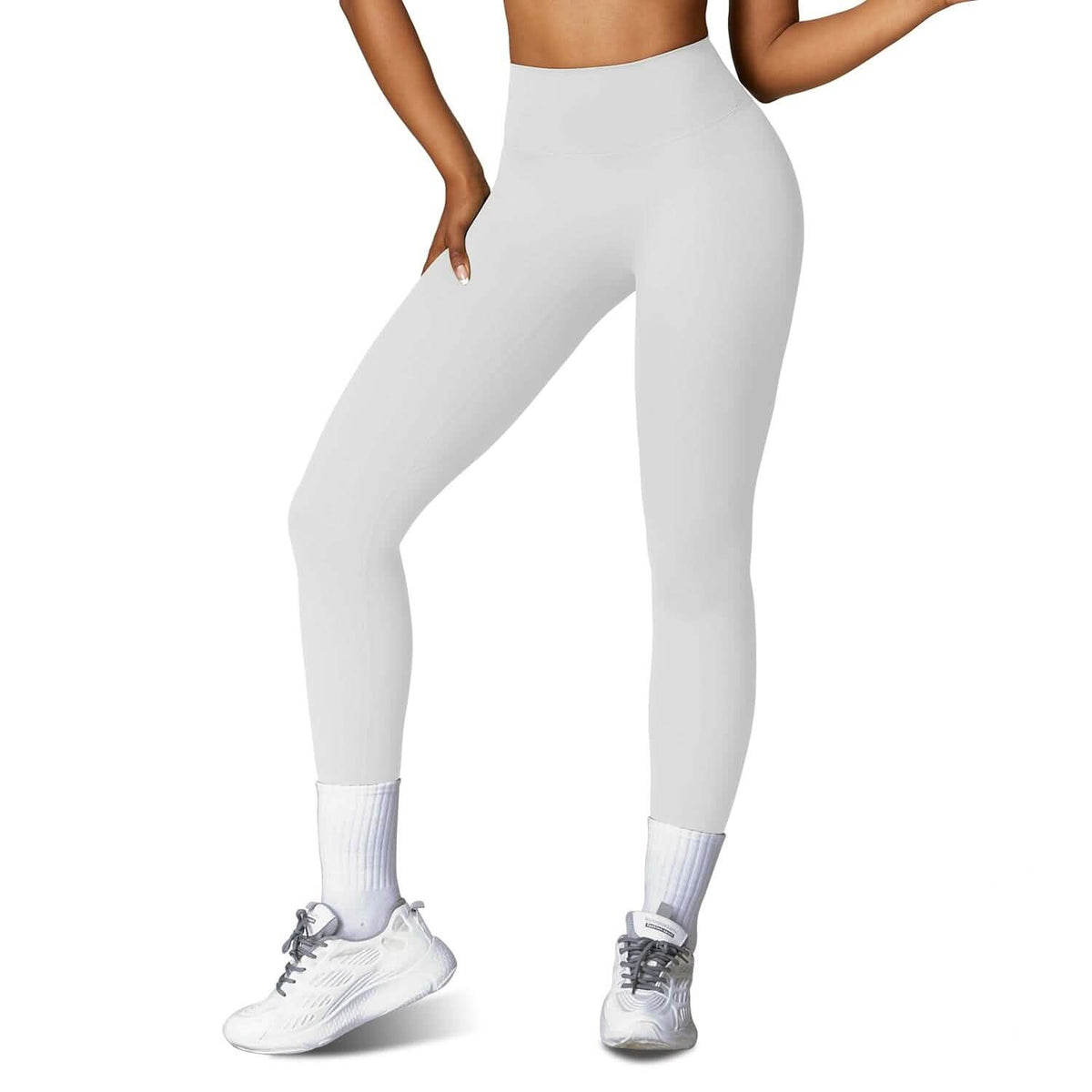 Women's High Waist Workout Leggings Tummy Control Compression with 25" Inseam No Front Seam 4