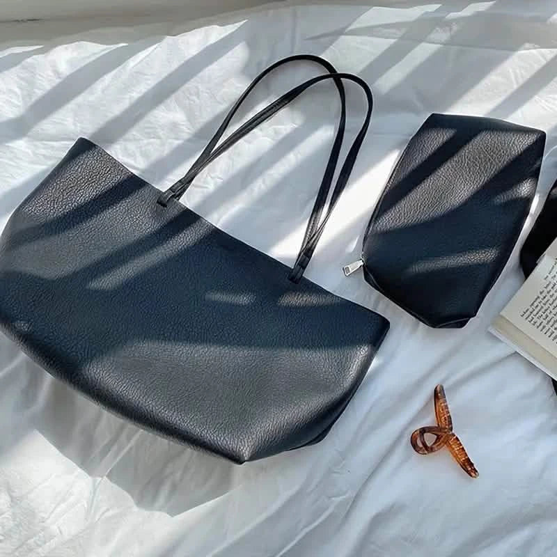 Women's Large Totes PU Leather Shoulder Bag Soft Purse Hobo Handbag Casual Top Handle Bag For Travel Work 2
