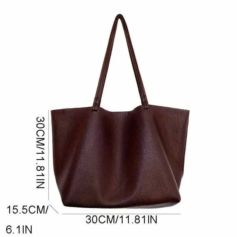 Women's Large Totes PU Leather Shoulder Bag Soft Purse Hobo Handbag Casual Top Handle Bag For Travel Work 5