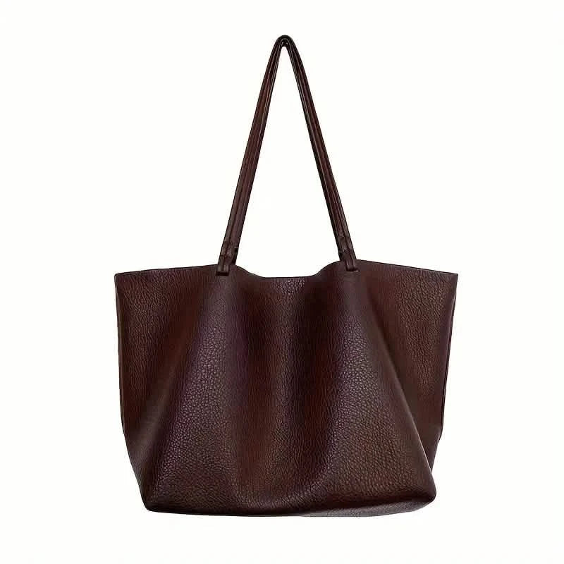 Women's Large Totes PU Leather Shoulder Bag Soft Purse Hobo Handbag Casual Top Handle Bag For Travel Work 1