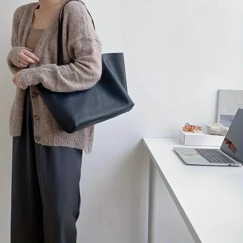 Women's Large Totes PU Leather Shoulder Bag Soft Purse Hobo Handbag Casual Top Handle Bag For Travel Work 8